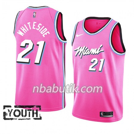 NBA Børn Trøje Miami Heat Hassan Whiteside 21 2018-19 Nike Lyserød Swingman NBA Børn Trøje Miami Heat Hassan Whiteside 21 2018-19 Nike Lyserød Swingman